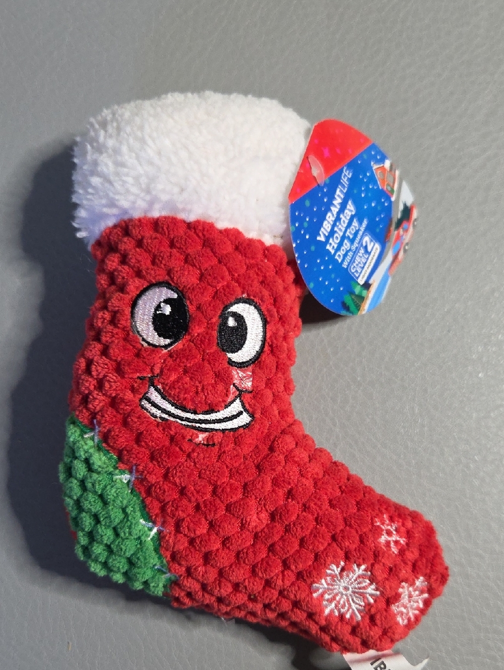 Holiday Plush Dog Toys - Red, Brown, Green - Picture 5 of 6